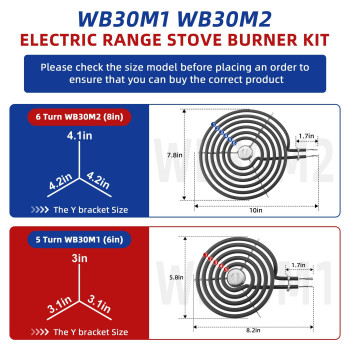 Wb30M1 Wb30M2 Electric Stove Burners Replacementge Stove Burner Replacement Kitfit For Ge Hotpoint Stove Top Element Burner