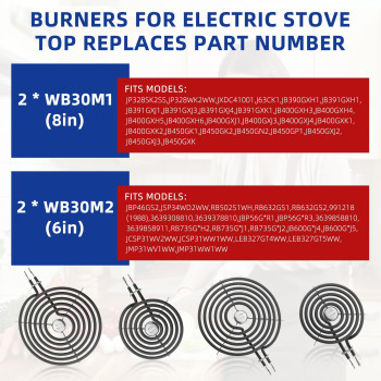 Wb30M1 Wb30M2 Electric Stove Burners Replacementge Stove Burner Replacement Kitfit For Ge Hotpoint Stove Top Element Burner