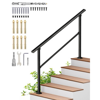 Hidalife Hand Rails For Outdoor Steps 5 Step Handrail Fit 4 Or 5 Steps Deck Railing Railings For Outdoor Steps Outdoor Stair