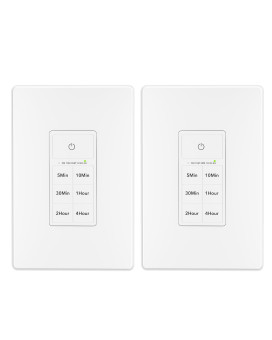 Bnlink Countdown Timer Switch For Exhaust Fan Bathroom Fan Light Switch Timer Indoor With Push Button 5103060Mins 24Hours