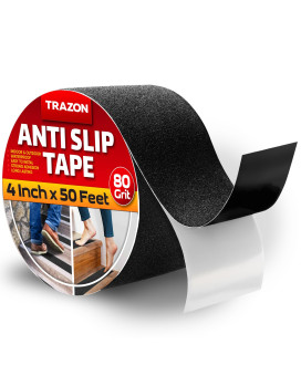 Grip Tape Heavy Duty Anti Slip Tape For Stairs Outdoorindoor Waterproof 4Inch X 50Ft Safety Non Skid Roll For Stair Steps Ram