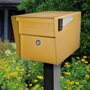 Mail Boss 7583 Mail Manager Curbside Locking Security Mailbox Marigold