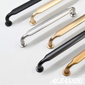 Alzassbg 6 Pack Matt Black Cabinet Handles 1113 Inch288Mm Hole Centers Arch Modern Cabinet Pulls Kitchen Cabinets Hardware