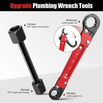 Millionhome Plumbing Tools Angle Stop Wrench Plumbers Wrench Angle Stop Removal Tool Angle Stop Tool Angleon Wrench Kit P