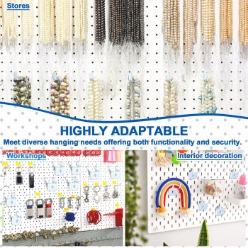 Tandefio 50 Pcs Pegboard Hooks Metal Prong Hook Peg Board Hooks For Hanging Hangers Hooks For Pegboard Wall Picture Jewelry Disp