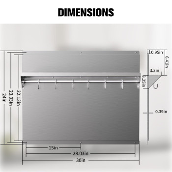 Iktch Range Backsplash With Shelf 24 X 30 Inch Range Hood Wall Shield Stainless Steel Backsplash Silver Splash Plate For Range