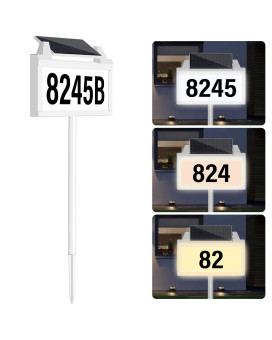 Modern Solar Address Sign House Numbers For Outside Rechargeable Led Illuminated Lighted Address Signs With Ip65 Waterproof M