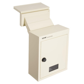 Vevor Through The Wall Drop Box Heavy Duty Steel Through The Wall Mailbox With 2879 13 Combination Lock 125X63X169 M