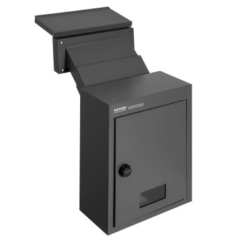 Vevor Through The Wall Drop Box Heavy Duty Steel Through The Wall Mailbox With 2879 13 Combination Lock 125X63X169 M