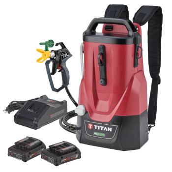 Titan 2441251 Controlmax 1650 18V Cordless High Efficiency Airless Paint Sprayer Hea Technology Decrease Overspray By Up To 55