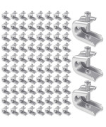 Hicarer 200 Pcs 14 X 20 Beam Clamp Steel Screw In Hooks For Flanges Strong Threaded Rod Wire Ring With Harden Point Screws