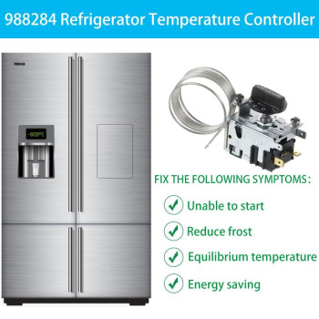 Upgraded 988284 800382 Refrigerator Temperature Control Kit 077B6856 Refrigerator Thermostat Controller Suitable For Tbb Tcm