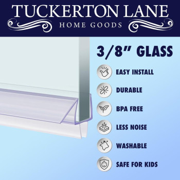 Tuckerton Lane Glass Door Seal Strip Soft Shower Door Sweep To Stop Leaks Shower Silicone Seal Strip Bottom Sweep 38 3 Pack