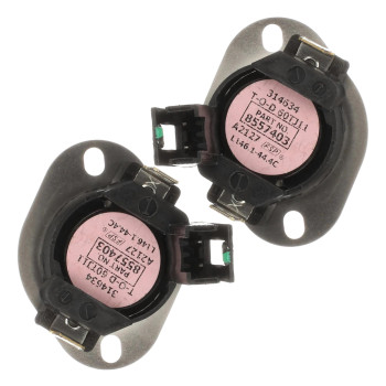 Partsbroz 8557403 Dryer Thermostat 2Pack Compatible With Whirlpool Maytag Kenmore Amana Dryers Replaces Wp8557403 Ap60131