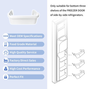 Upgraded 240351601 Refrigerator Freezer Door Bin Compatible With Frigidaire Kenmore Door Shelf Replace 240351600 240351607