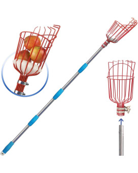 Coconut Fruit Picker Tool Fruit Picker With Basket And Pole Easy To Assemble Use Fruits Catcher Tree Picker For Getting Fruit