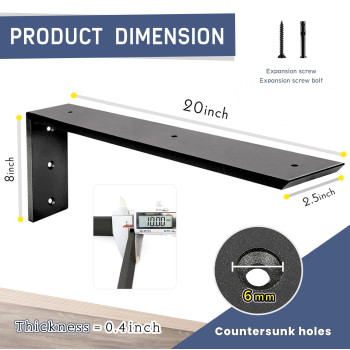 Countertop Support Bracket 20 Inch 3 Pack Granite Countertop Bracket 20 X 8 X 2 12 Heavy Duty Shelf Bracket L Bracket Man