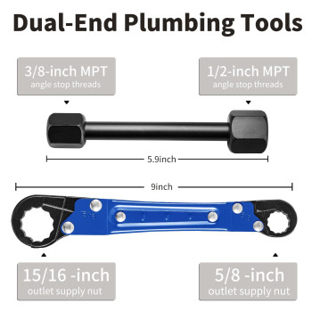 Copiu Plumbing Tools Angle Stop Wrench Kit Highprecision Angleon Wrench For Efficient Valve And Pipe Installations Angle Sto