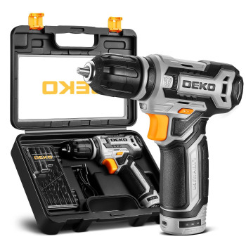 Cordless Drill Deko Pro 12V Power Battery Drill Set With Small Electric Drills And 38Inch Keyless Chuck With Portable Tool Se