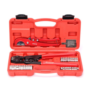 Icrimp Pex Pipe Clamp Crimping Tool Kit Cinch Crimper Tool For Stainless Steel Clamps From 38Inch To 1Inch With 12Inch 20Pc