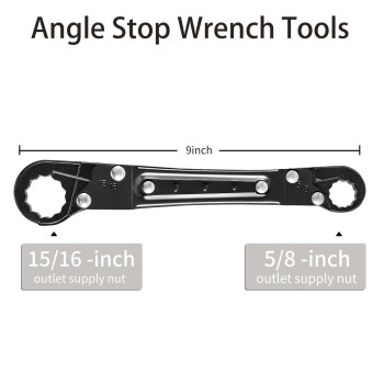 Copiu Angle Stop Wrench Adjustable Plumbing Tools Dualend Pipe Wrench For 1516 And 58 Outlet Supply Nut Plumber Tools F