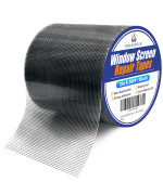 King Mountain Black Window Screen Repair Tape 3Inx20Ft Heavy Duty Screen Repair Kit For Window Screen And Screen Door Tears Hole