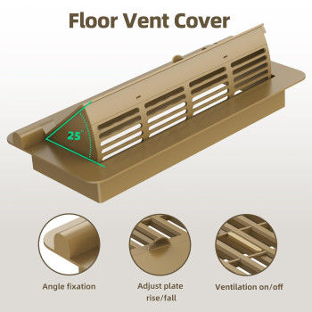 Floor Register Deflectors 2 Pack Heat Air Vent Deflectors For Home Floor 4 X 10 Inch Adjustable Pop Up Floor Vent Register Use