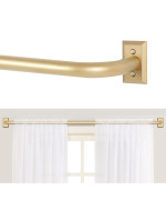 Tangwin Gold Curtain Rod Wrap Around Curtain Rod Curtain Rods For Windows 36 To 72 Inch 1 Inch Adjustable Blackout Curtain Rod C