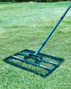 Lawn Leveling Rake Stainless Steel Lawn Leveler With 17 X10 Ground Plate 78 Adjustable Long Handle Heavy Duty Level La