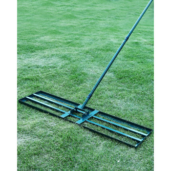 Lawn Leveling Rake Stainless Steel Lawn Leveler With 45 X10 Ground Plate 78 Adjustable Long Handle Heavy Duty Large Le