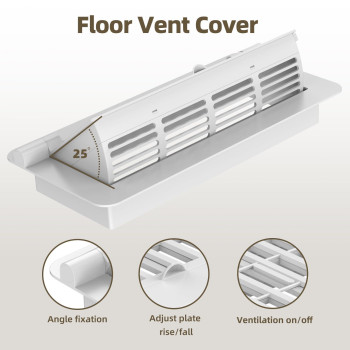 Floor Vent Cover 2 Pack Heat Air Vent Deflectors For Home Floor 4 X 10 Adjustable Pop Up Floor Vent Register Use For Hom