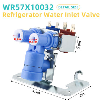 Wr57X10032 Wr57X33326 Refrigerator Water Inlet Valve By Fetechmate Wr57X10032 Dual Solenoid Water Valve Compatible With Ge Refr