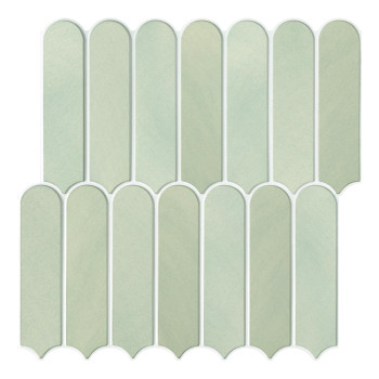 Commomy Matte Peel And Stick Backsplash 10 Sheets Of 118 X 118 3D Green Peel And Stick Tile For Kitchen And Bathroom M