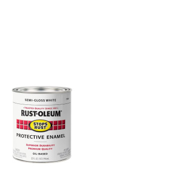 Rustoleum 7797502 Stops Rust Brush On Paint Quart Semigloss White 1 Quarts Pack Of 2