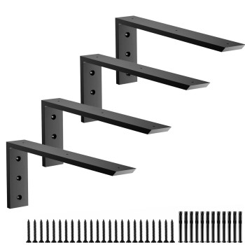 Premium Heavy Duty Countertop Brackets 14 Inch 4 Pack 25 Thick Granite Countertop Support 12 X 6 X 2 12 Shelf L Brac