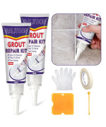 Tile Grout Repair Kit 2 Pack Grout Filler Fast Drying Tile Grout Grout Sealer Bathroom Shower Kitchen Floor Tile Restore And