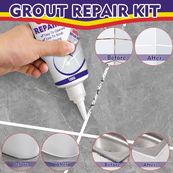 Tile Grout Repair Kit 2 Pack Grout Filler Fast Drying Tile Grout Grout Sealer Bathroom Shower Kitchen Floor Tile Restore And