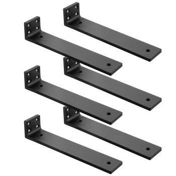 Shelf Bracket Floating Shelf Brackets 10 Inch Heavy Duty Wall Shelf Brackets 6 Pack For Shelves Support Hidden Metal L Bracket