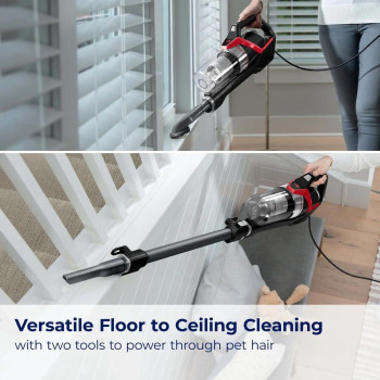 Bissell Cleanview Pet Slim Corded 3In1 Stick Vacuum With Dusting And Crevice Tools