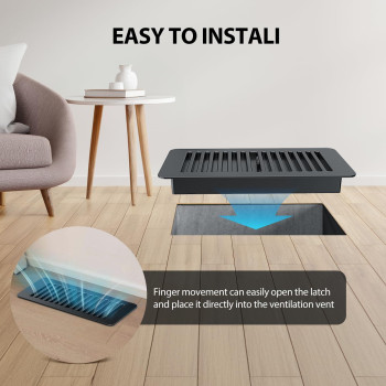 Floor Vent Covers Plastic Floor Register 4X10 Adjustable Decor Grates For Home Floor Sidewall Office Or Ceiling Vent Vent Cov