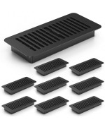 4X10 Floor Register Plastic Floor Vent Covers Black 8 Pcs Adjustable Decor Grates For Home Floor Sidewall Office Or Ceiling Ve