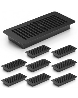 4X10 Floor Register Plastic Floor Vent Covers Black 8 Pcs Adjustable Decor Grates For Home Floor Sidewall Office Or Ceiling Ve