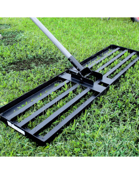 Walensee Lawn Leveling Rake 7Ft 35X10 Levelawn Tool Heavy Duty Effort Saving Lawn Level Tool Steel Handle Lawn Leveler Fo