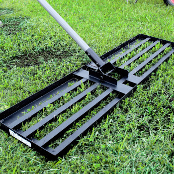 Walensee Lawn Leveling Rake 7Ft 35X10 Levelawn Tool Heavy Duty Effort Saving Lawn Level Tool Steel Handle Lawn Leveler Fo