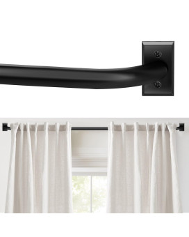 Blackout Curtain Rod Adjustable Extra Long Curtain Rod For Windows 66 To 184 Inches55153Ft Wrap Around Heavy Duty Curtain