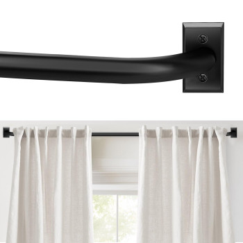 Blackout Curtain Rod Adjustable Extra Long Curtain Rod For Windows 66 To 184 Inches55153Ft Wrap Around Heavy Duty Curtain