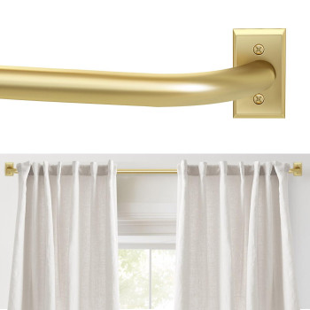 Blackout Curtain Rod Adjustable Extra Long Curtain Rod For Windows 66 To 184 Inches55153Ft Wrap Around Heavy Duty Curtain