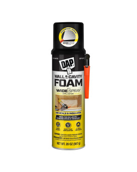 Dap Wall And Cavity Foam With Wide Spray Applicator Aerosol Off White 20 Oz 7565000370