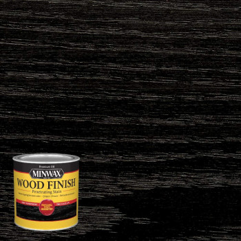 Minwax Wood Finish 227644444 12 Pint True Black Pack Of 3