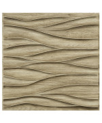 Stickgoo 3D Wall Panels For Interior Wall Decor Wood 3D Textured Wall Decor Panels Natural Oak Wave Design Accent Wall Panels